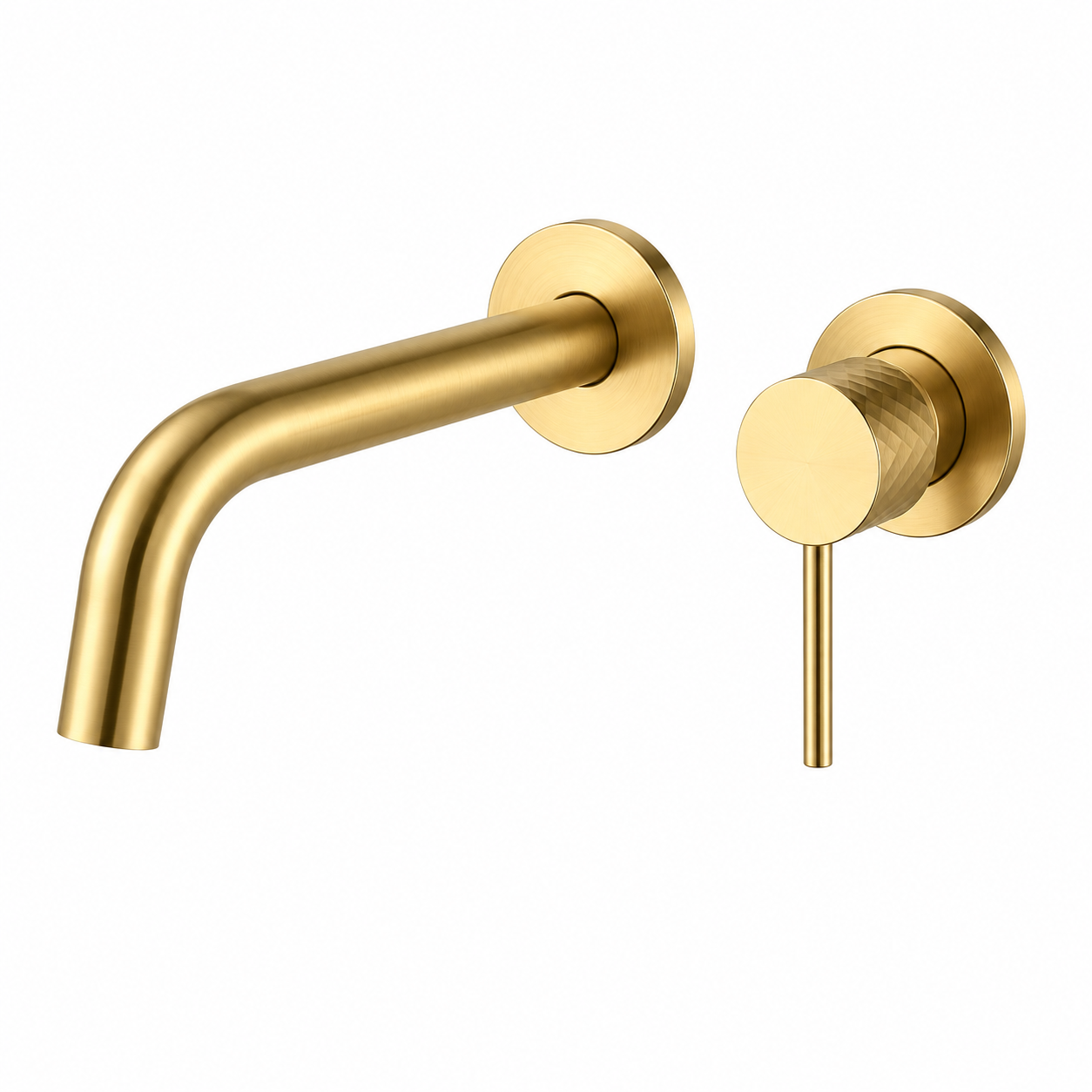 Aurora Spout & Mixer Set - Brushed Gold