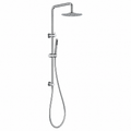 Orion Twin Shower Set Rail with Handheld Wand - Chrome
