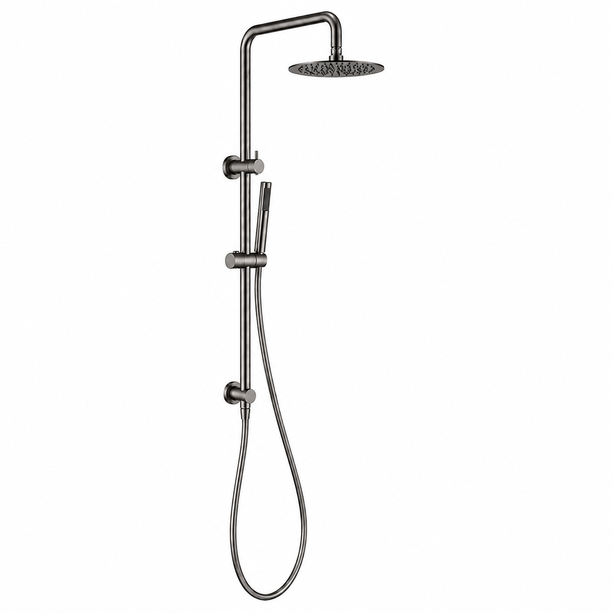 Orion Twin Shower Set Rail with Handheld Wand - Gun Metal