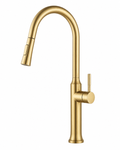 Halo Gooseneck Pullout Mixer - Brushed Gold